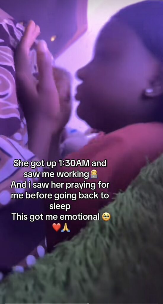 Nigerian Man Shares Girlfriend at 1:30 AM Praying for Him: What an heartfelt Moment