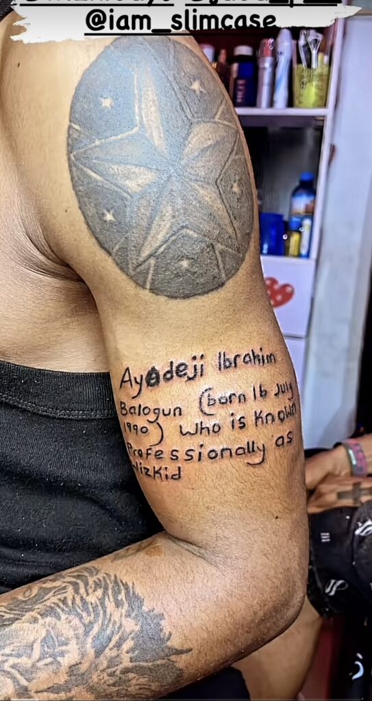 Nigerian Man Tattooed Wizkid’s Full Biography on His Body as a Birthday Gift