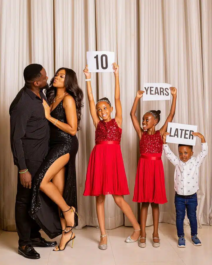 Jude Okoye and Wife Ify Mark 10 Years of Marriage with Heartwarming Photos