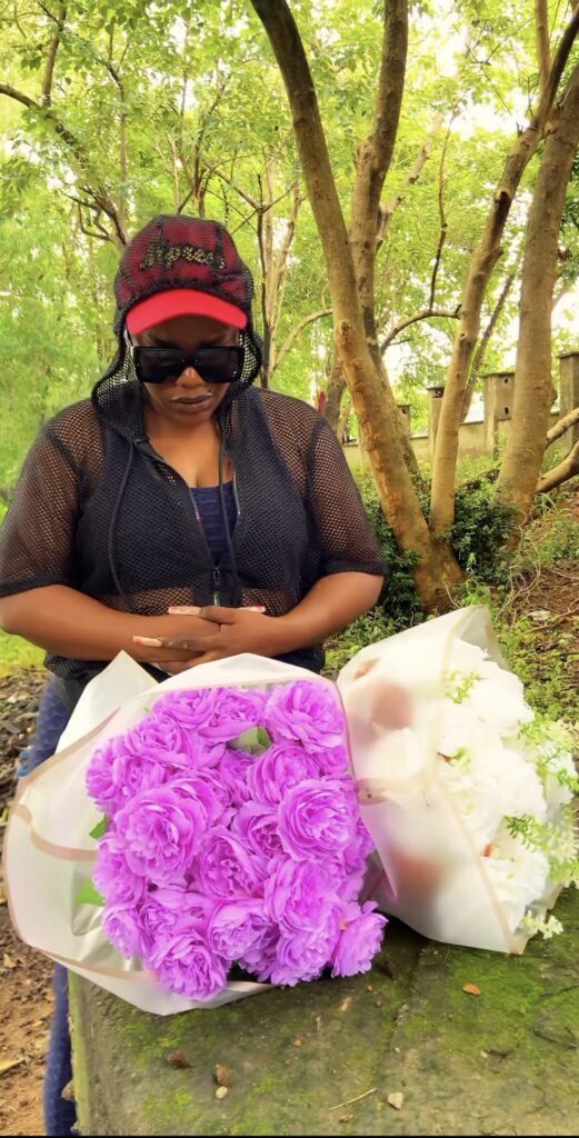 Empress Njamah Honors Late Friend Ada Ameh at Graveside on 2nd Anniversary