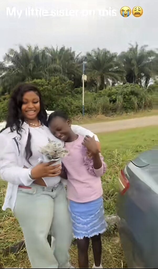 Lady feels Overwhelmed as Little Sister Gifts Her N50 Money Bouquet for Graduation